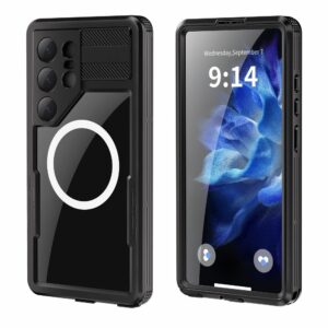 Waterproof case SHELLBOX MARS with metal ring for SAMSUNG S25 Ultra black