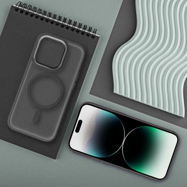 MATTE MAG COVER case compatible with MagSafe for IPHONE 15 Pro titanium