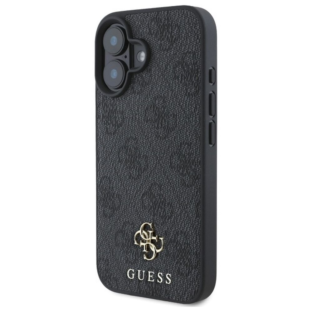 GUESS case for IPHONE 16 comaptible with MagSafe GUHMP16SP4SM4MK (PU 4G Small and Classic) black