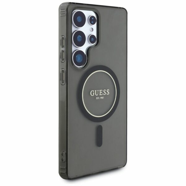 Θήκη Κινητού GUESS Samsung S25 Ultra Μαύρη Glitter Μαγνητική