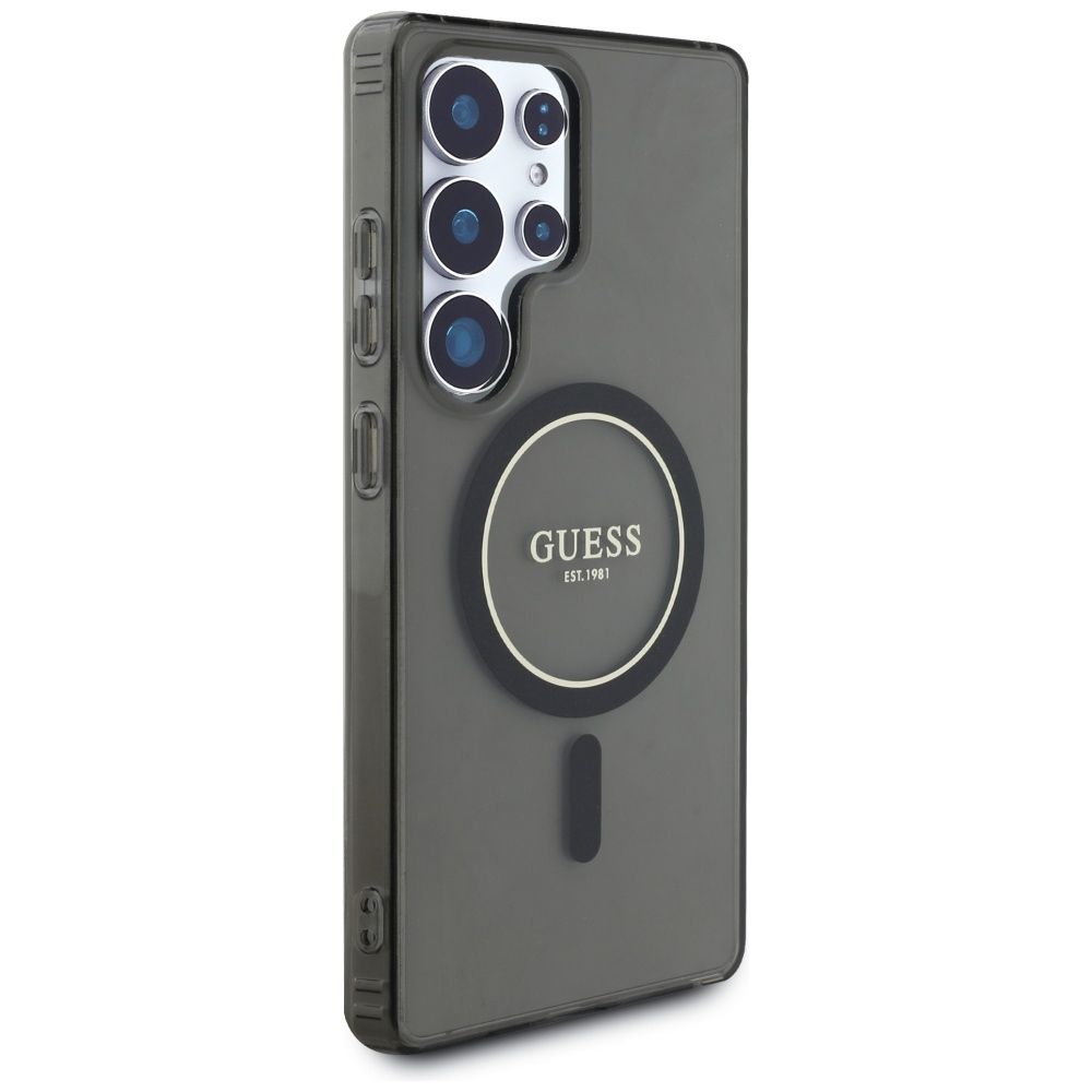 Θήκη Κινητού GUESS Samsung S25 Ultra Μαύρη Glitter Μαγνητική