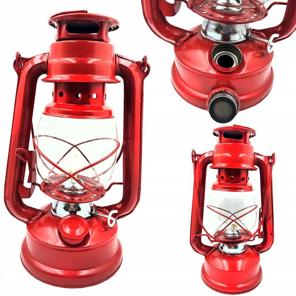 Oil lamp 24.5 cm RC032 red