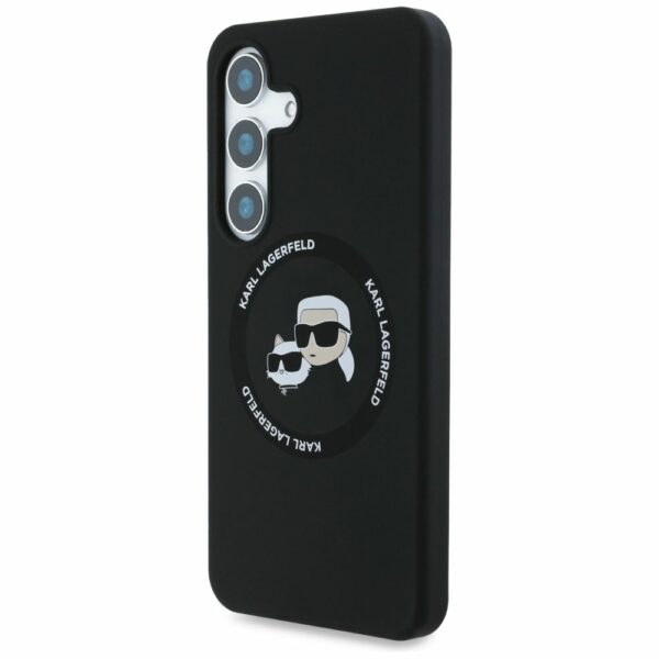 KARL LAGERFELD case for SAMSUNG S25 KLHMS25SSKCHTCK (Magnetic Silicone Double Heads) black