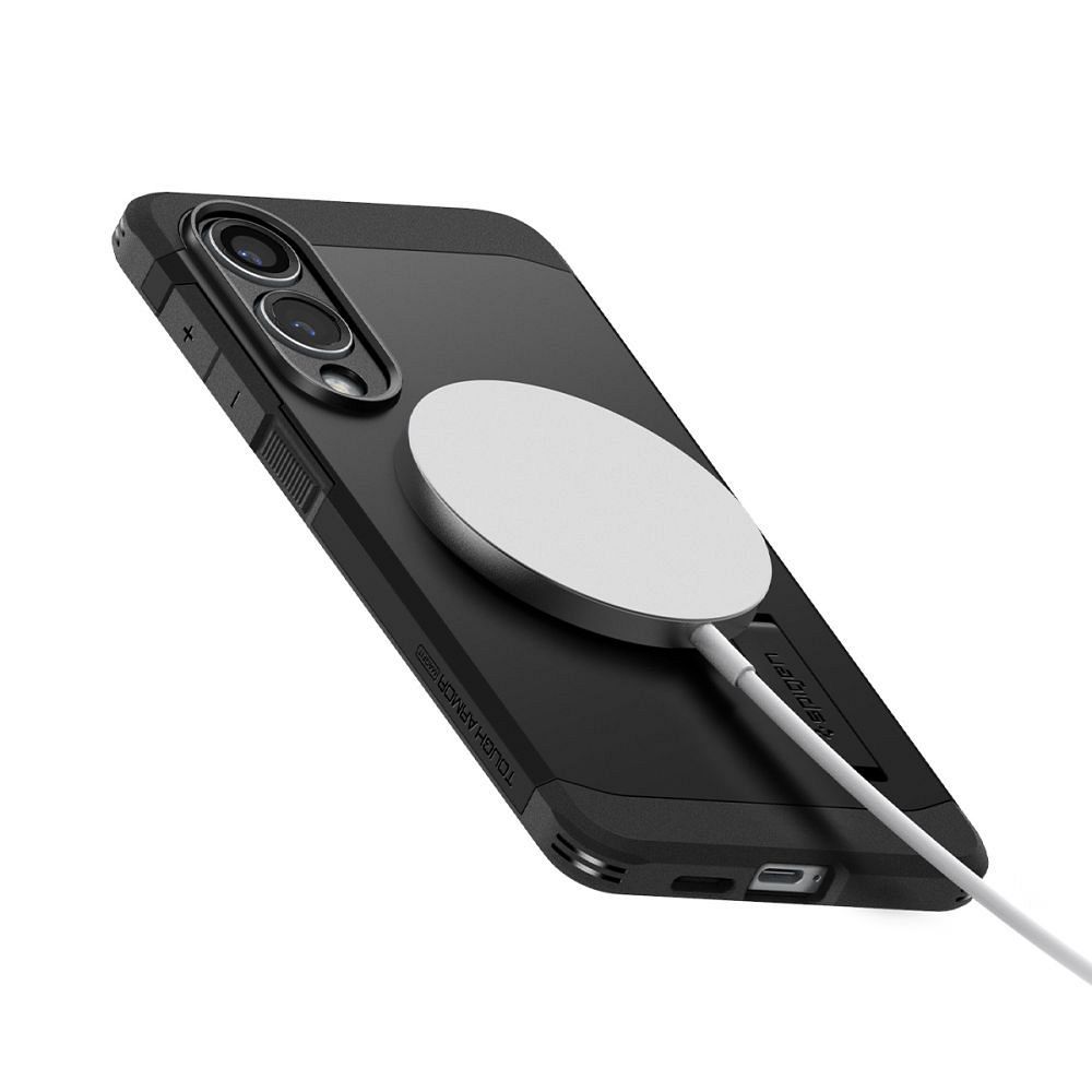 SPIGEN case TOUGH ARMOR compatible with MagSafe for SAMSUNG S25 Edge black