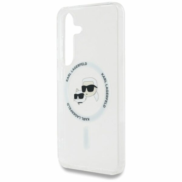 KARL LAGERFELD case for SAMSUNG S25 KLHMS25SHLSKCH (Magnetic IML Metal KC Heads) white