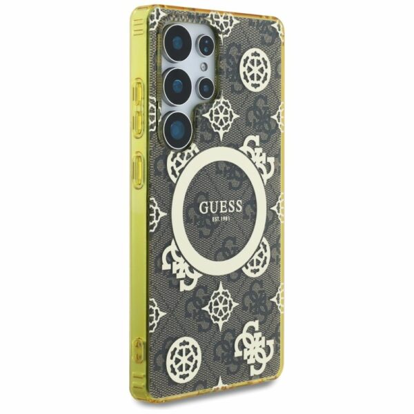 Θήκη GUESS Magnetic Peony για Samsung S25 Ultra - Καφέ GUHMS25LH4PYEEW