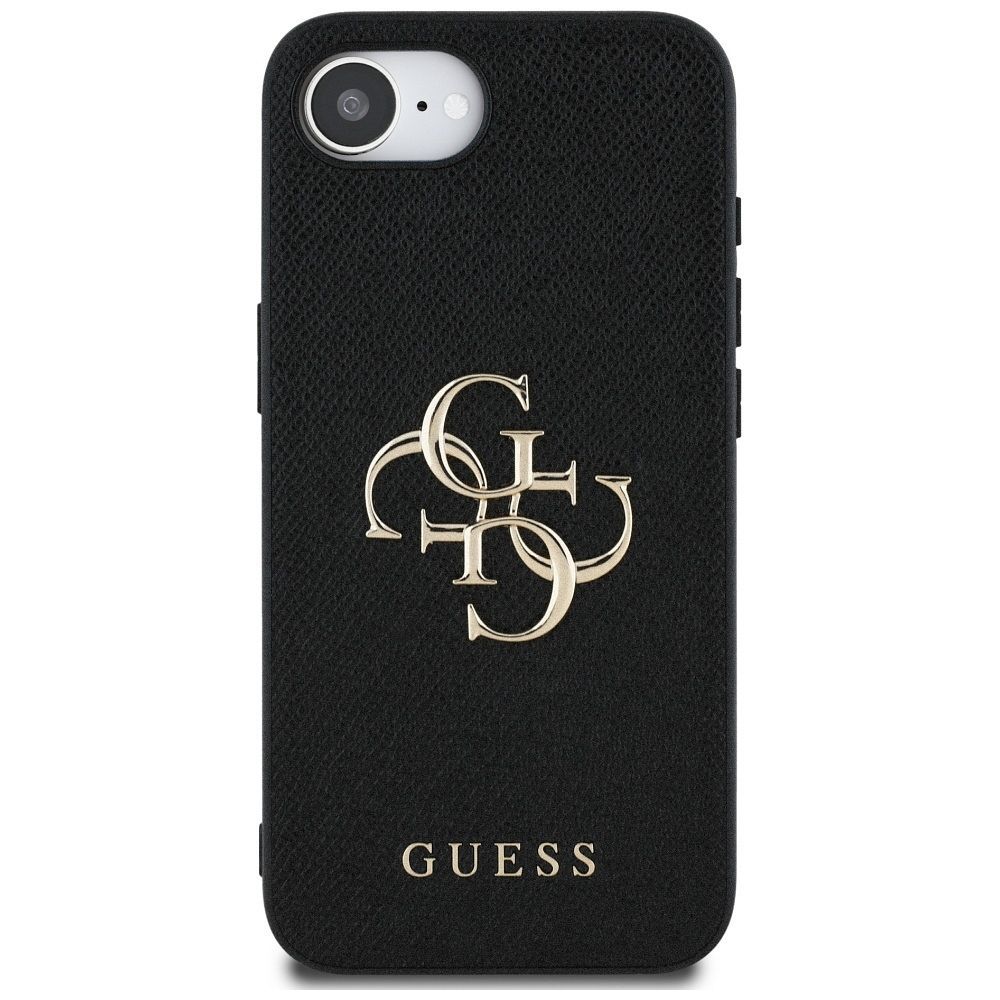 GUESS case for IPHONE 16e (SE 4 2025) GUHCPSE4PGT4MBK (PU Grained Big 4G and Classic) black