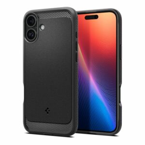 SPIGEN case RUGGED ARMOR MAG compatible with MagSafe for IPHONE 16 matte black