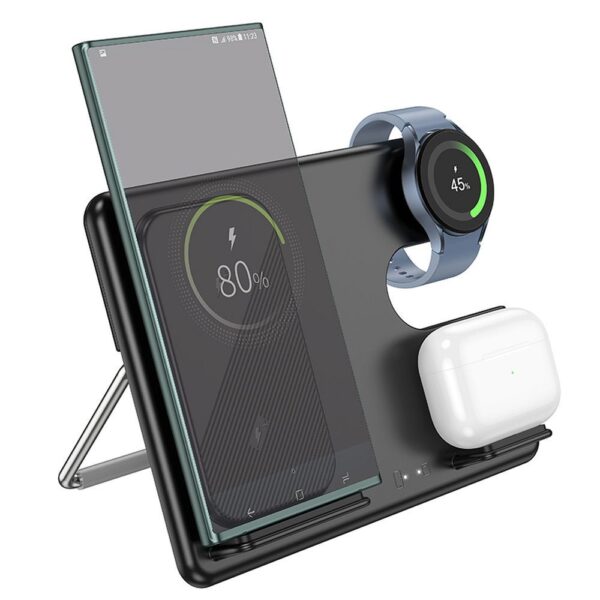 EOL HOCO wirelles charger 3in1 compatible with Samsung Watch 15W CQ2 black