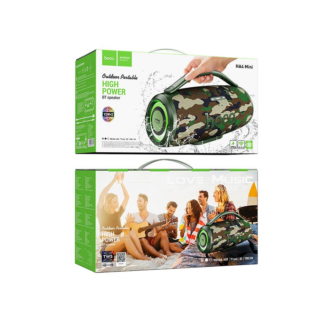 HOCO speaker bluetooth HA4 Mini camouflage green