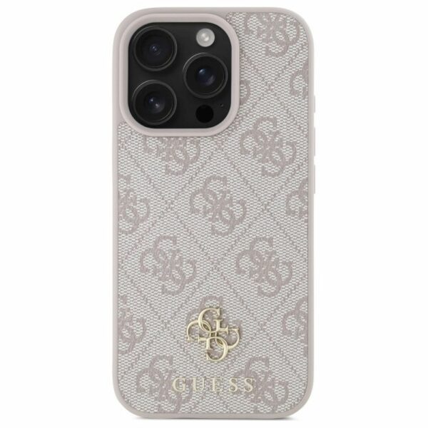 GUESS case for IPHONE 16 Pro Max compatible with MagSafe GUHMP16XP4SM4MP (PU 4G Small and Classic) pink