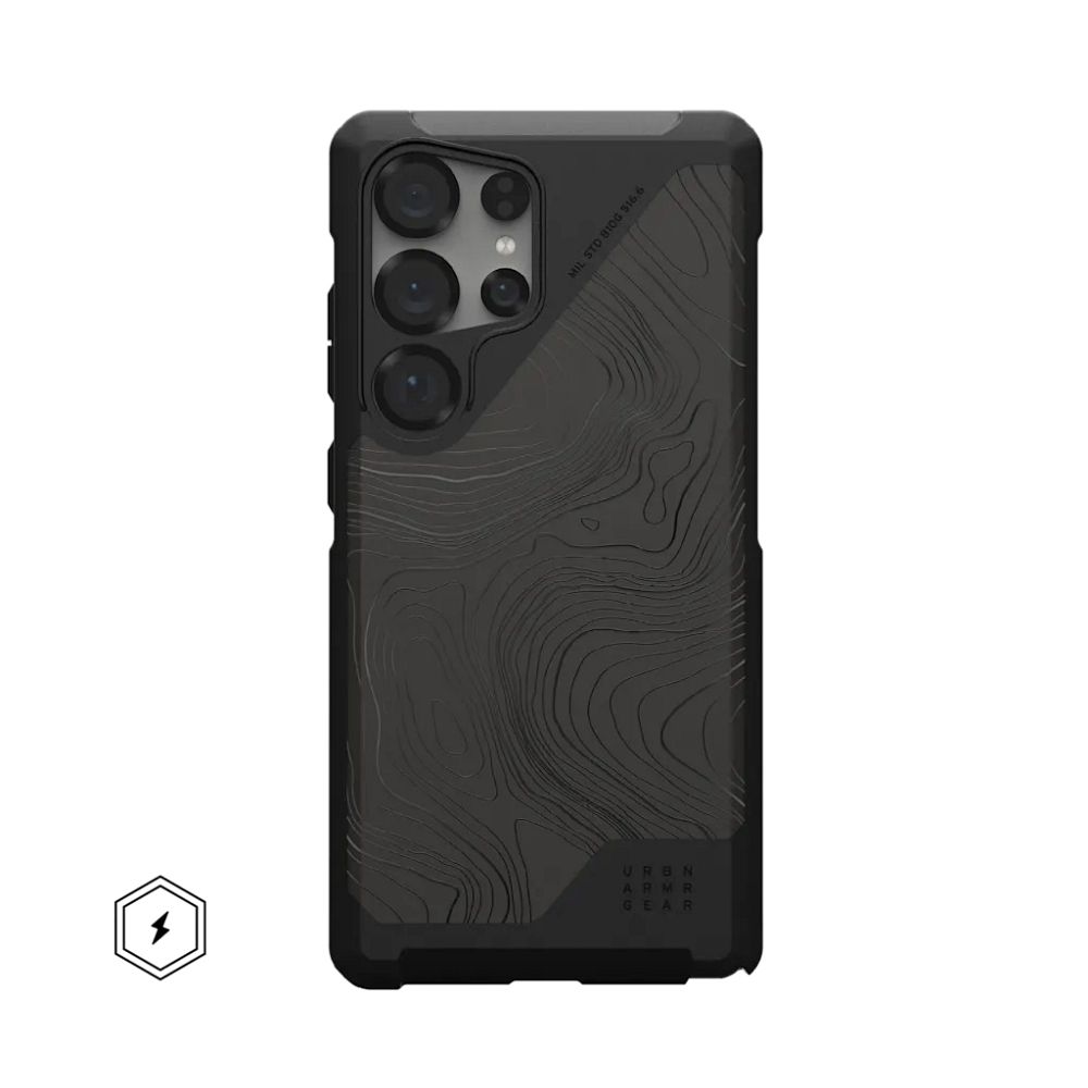 Θήκη UAG Metropolis LT Magnet Samsung S25 Ultra 5G - Μαύρη Τοπογραφία