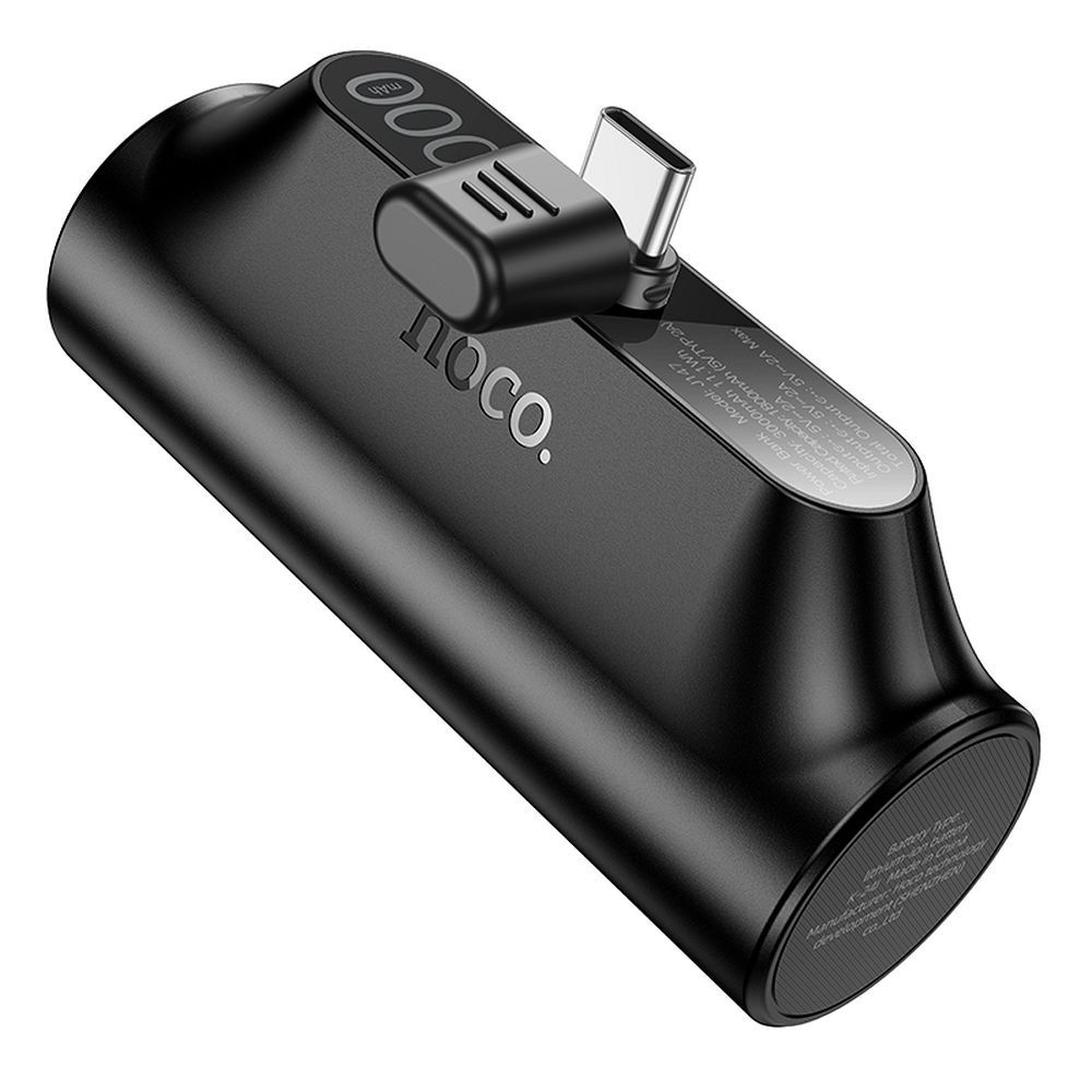 HOCO Powerbank 3000mAh με Ενσωματωμένο Connector Type-C J147 Μαύρο