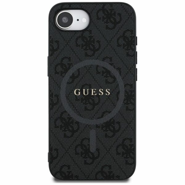 GUESS case for IPHONE 16e (SE 4 2025) compatible with MagSafe GUHMPSE4G4GFRK (PU 4G Ring Classic Logo) black