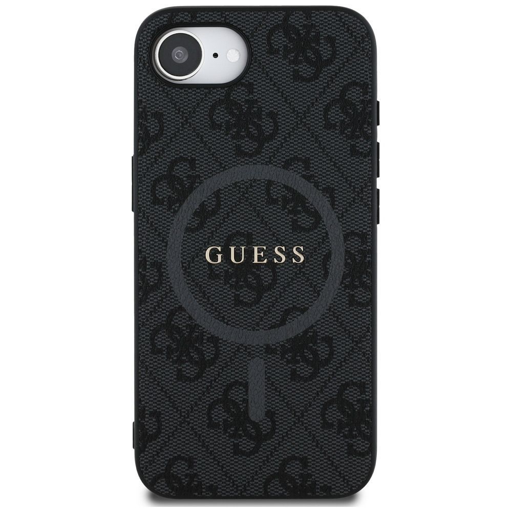 GUESS case for IPHONE 16e (SE 4 2025) compatible with MagSafe GUHMPSE4G4GFRK (PU 4G Ring Classic Logo) black