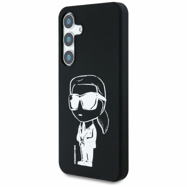 KARL LAGERFELD case for SAMSUNG S25 KLHMS25SPNYKGRTK (Magnetic Silicone Graffiti Ikonik) black