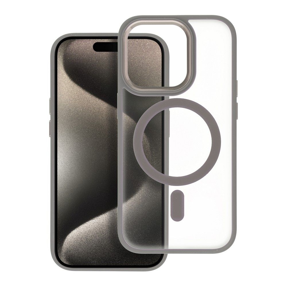 MATTE MAG COVER case compatible with MagSafe for IPHONE 15 Pro titanium