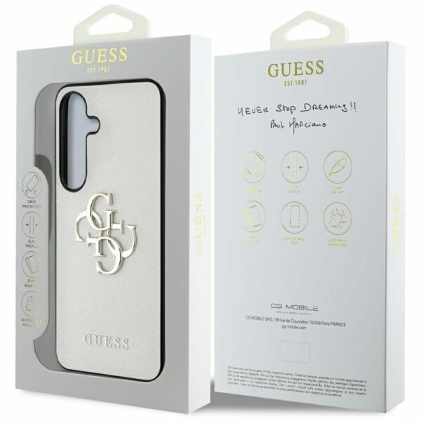 Θήκη Κινητού GUESS SAMSUNG S25 PU Grained Big 4G Beige