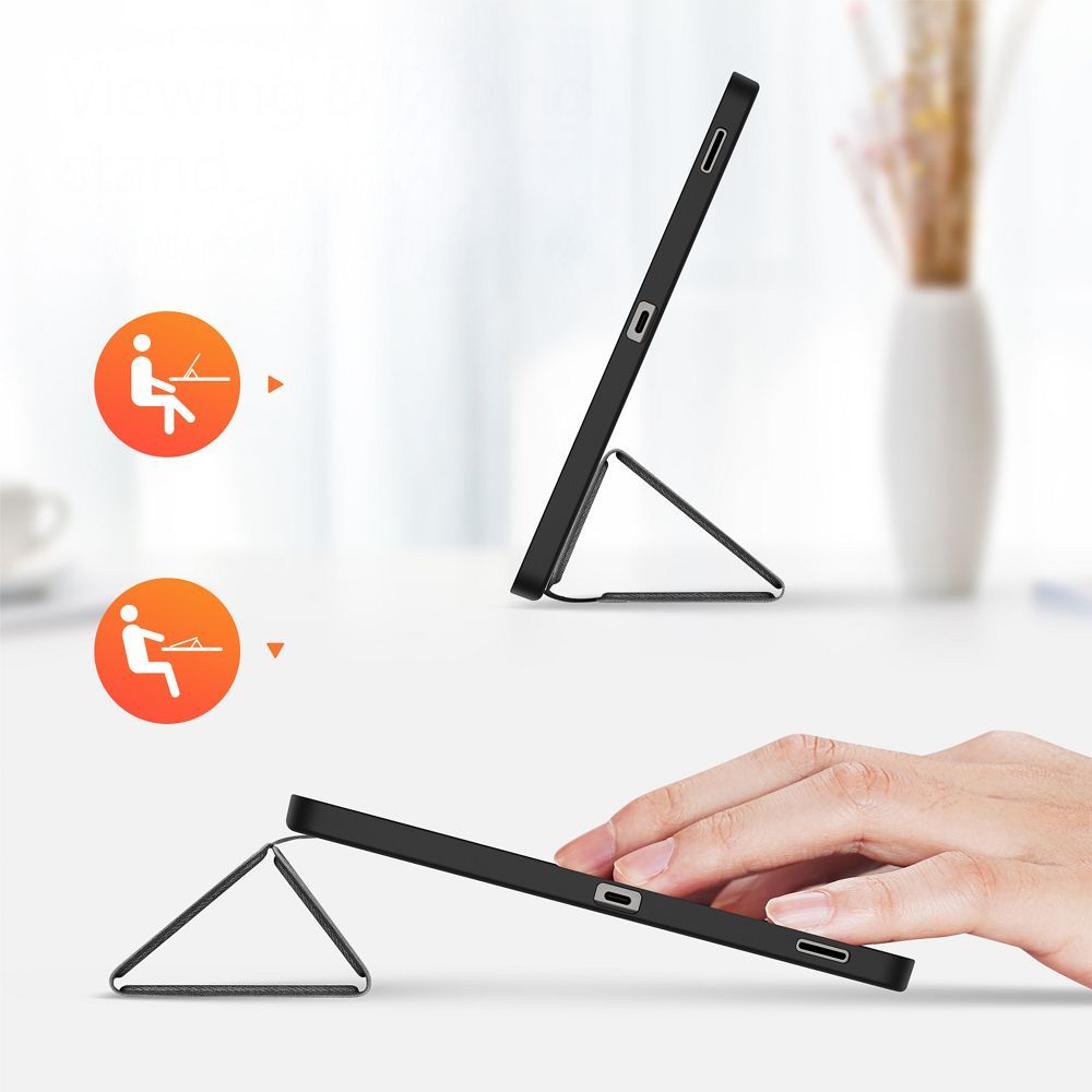 DUX DUCIS case DOMO foldable with pencil storage for SAMSUNG Tab S10 FE Plus black