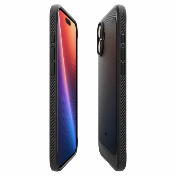 SPIGEN case RUGGED ARMOR MAG compatible with MagSafe for IPHONE 16 matte black