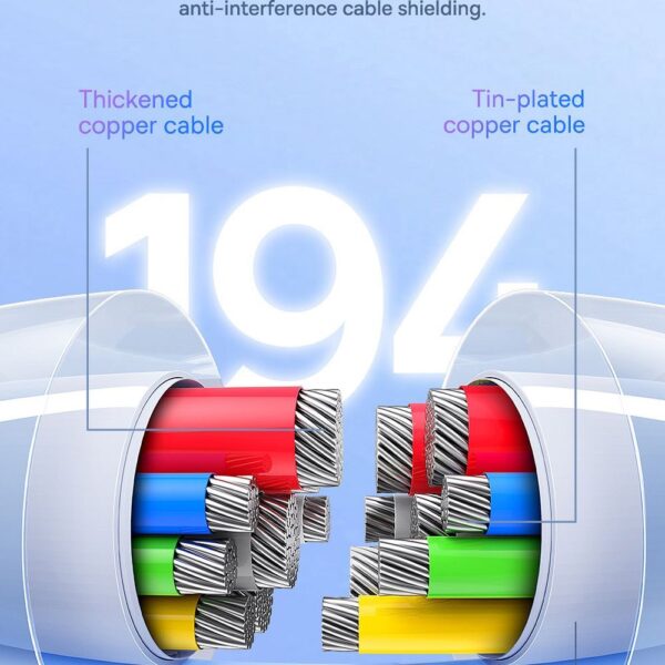 BASEUS cabel Type C to Type C PD 6A 100W Explorer P10319703221-01 / CB000043 1 m purple