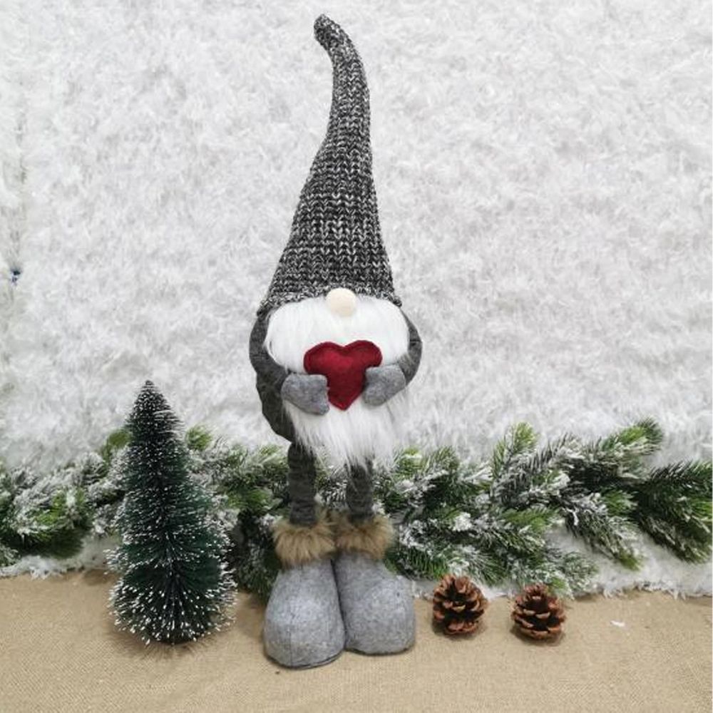 Christmas decoration elf on telescopic legs RC-K-1215 gray