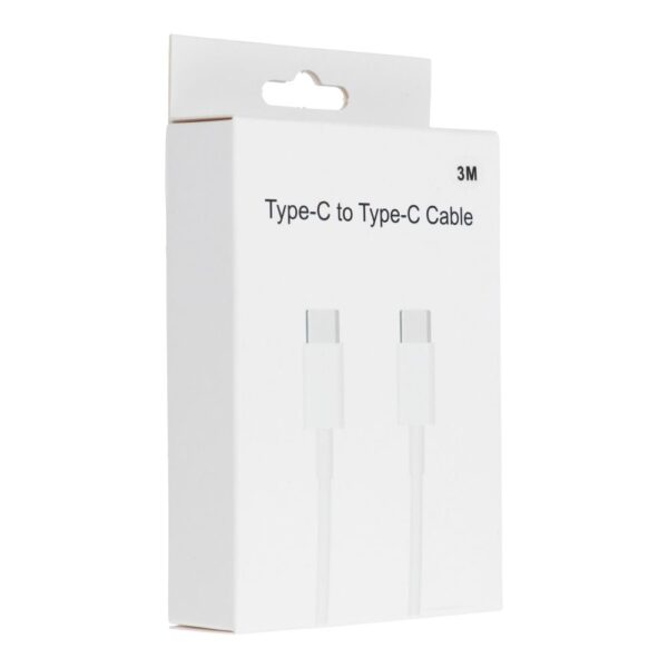 Cable Type C to Type C PD QC3.0 3A 30W HD26 BOX 3 m white