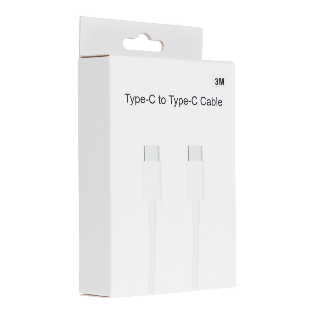 Cable Type C to Type C PD QC3.0 3A 30W HD26 BOX 3 m white