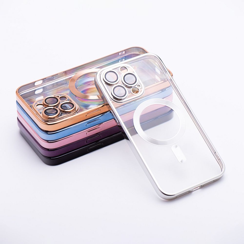 ELECTRO MAG COVER case compatible with MagSafe for IPHONE 17 Pro silver