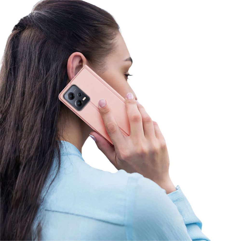 DUX DUCIS wallet case SKIN PRO for REDMI NOTE 12 5G rose