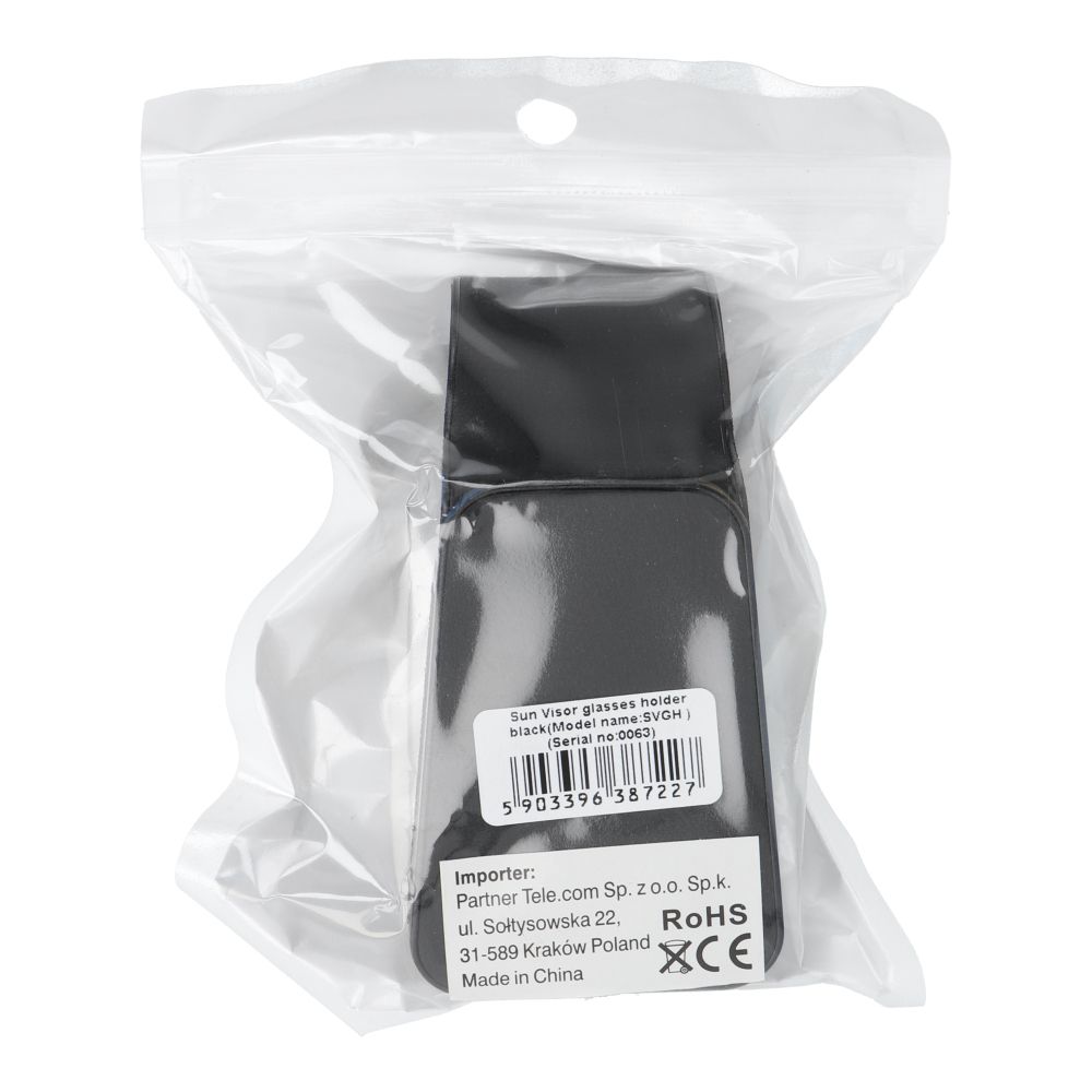Sun Visor glasses holder black