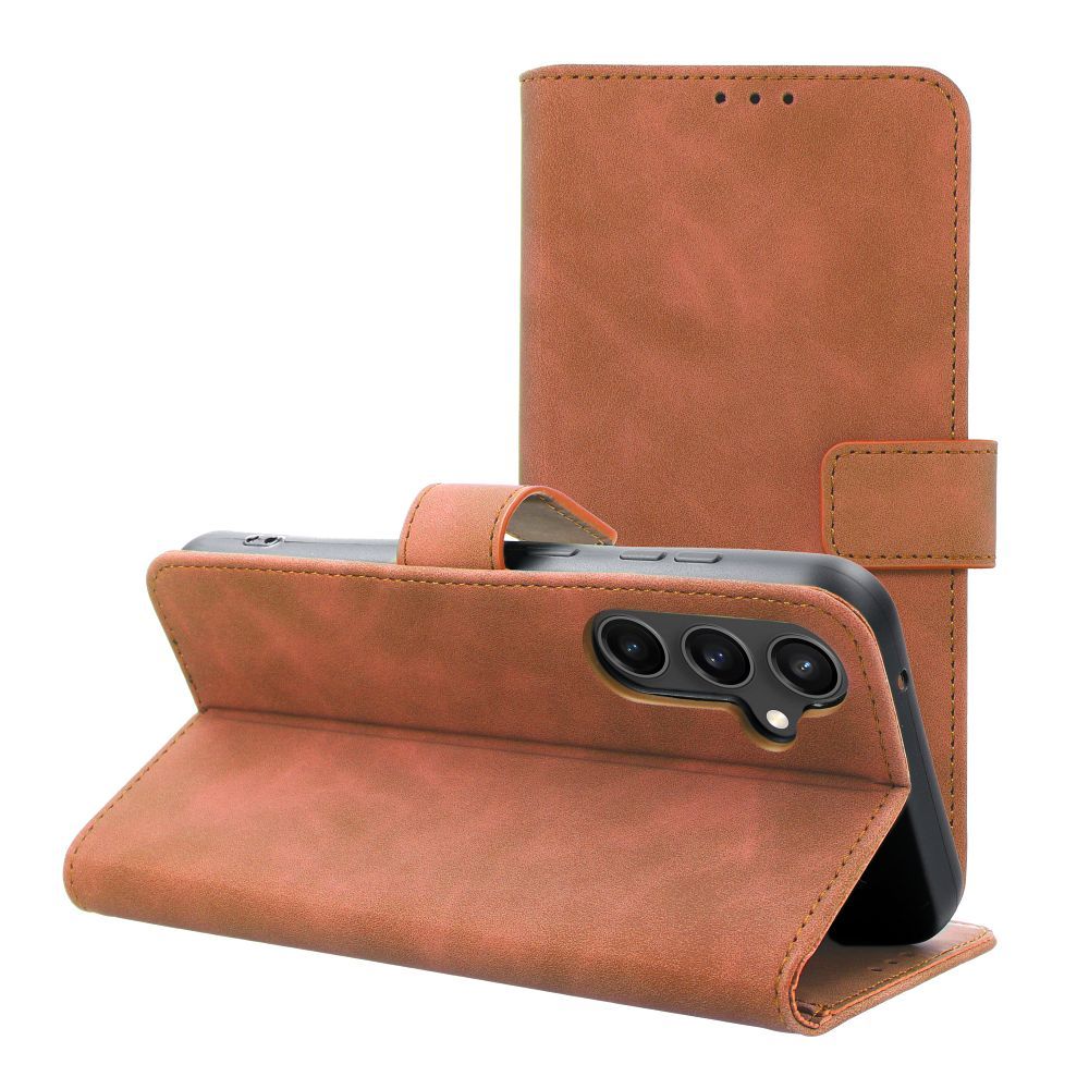 0beb787ebb3586a367ee73ca07471011 TENDER Book Case for SAMSUNG S23 FE brown