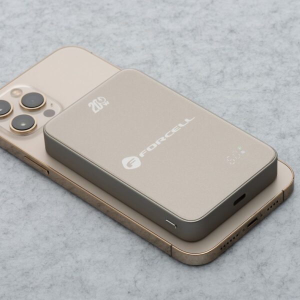 FORCELL F-ENERGY F10K8 Super Slim powerbank compatible with MagSafe PD3.0 QC4.0 15W 10000 mAh titanium dessert