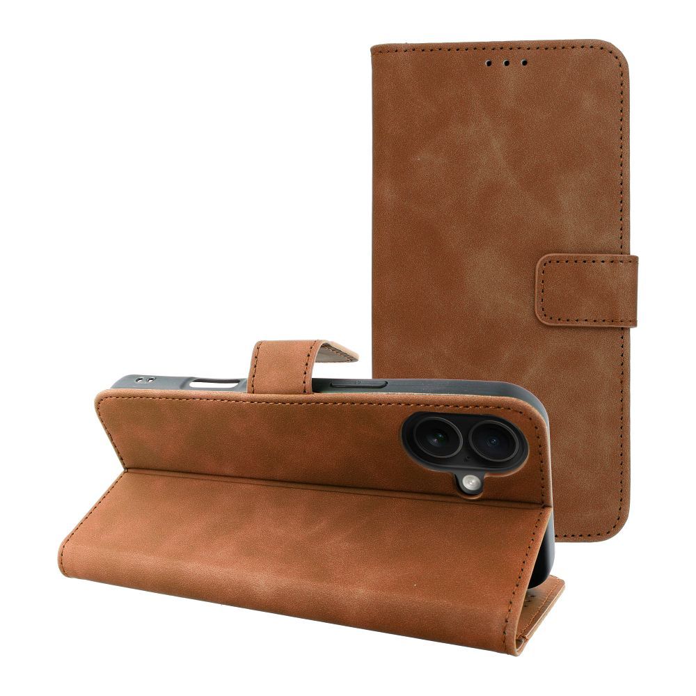 0f6144f25a49c6be009032dff7791d0c TENDER Book Case for IPHONE 16 Plus ( 6.7 brown