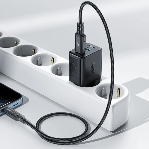Acefast charger 2x USB 18W QC 3.0, AFC, FCP black (A33 black)eng