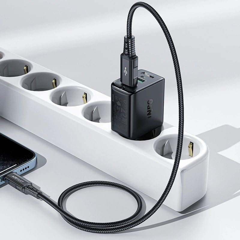 Acefast charger 2x USB 18W QC 3.0, AFC, FCP black (A33 black)eng