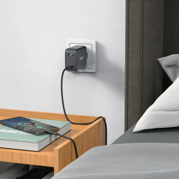 Acefast A29 PD50W GaN (USB-C + USB-C) dual port charger blackeng