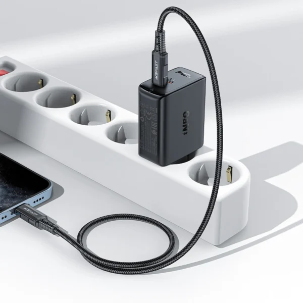 Acefast A29 PD50W GaN (USB-C + USB-C) dual port charger blackeng