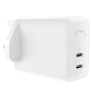 Acefast GaN charger (UK plug) 2x USB Type C 50W, Power Delivery, PPS, Q3 3.0, AFC, FCP (A32 UK)eng