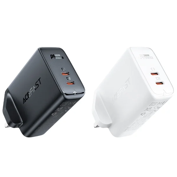Acefast GaN charger (UK plug) 2x USB Type C 50W, Power Delivery, PPS, Q3 3.0, AFC, FCP (A32 UK)eng