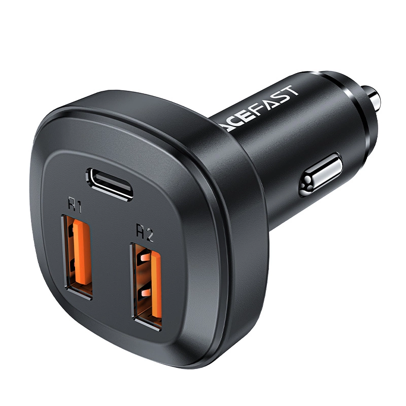 Acefast car charger 66W 2x USB / USB Type C, PPS, Power Delivery, Quick Charge 4.0, AFC, FCP, SCP black (B9)eng