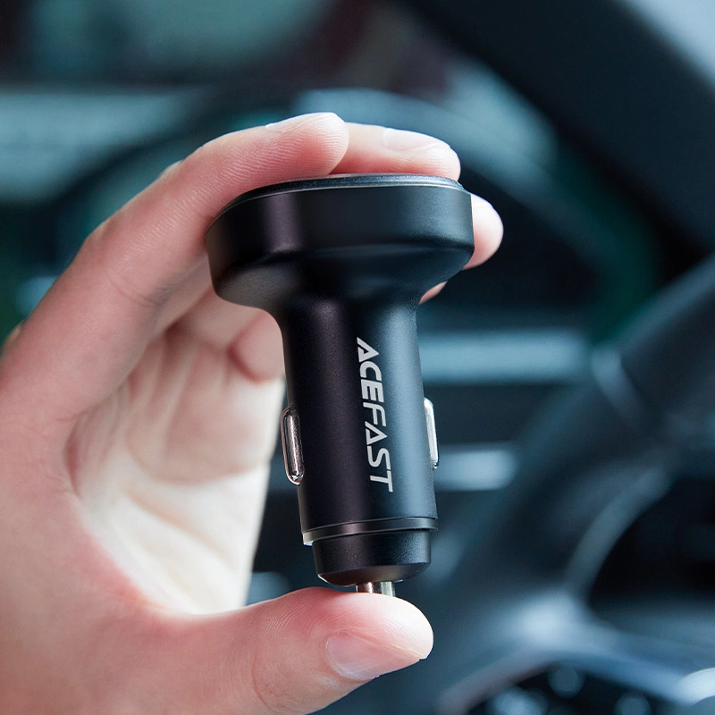 Acefast car charger 66W 2x USB / USB Type C, PPS, Power Delivery, Quick Charge 4.0, AFC, FCP, SCP black (B9)eng