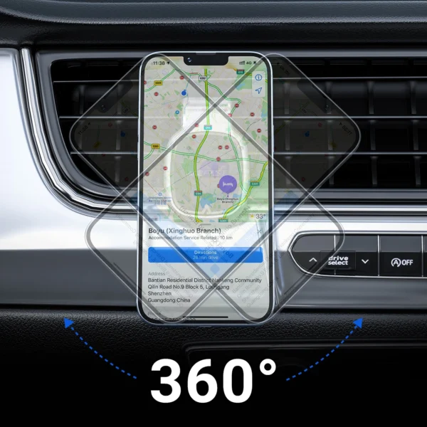 Acefast magnetic car phone holder for air vent gray (D16 gray)eng
