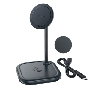 Acefast 15W Qi Wireless Charger for iPhone (with MagSafe) and Apple AirPods Stand Holder Magnetic Holder Gray (E6 gray)eng