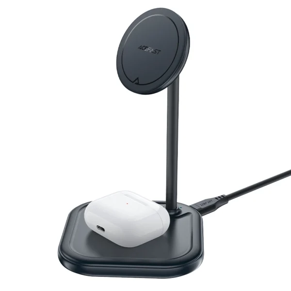 Acefast 15W Qi Wireless Charger for iPhone (with MagSafe) and Apple AirPods Stand Holder Magnetic Holder Gray (E6 gray)eng