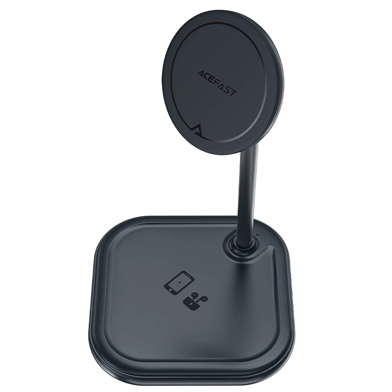 Acefast 15W Qi Wireless Charger for iPhone (with MagSafe) and Apple AirPods Stand Holder Magnetic Holder Gray (E6 gray)eng