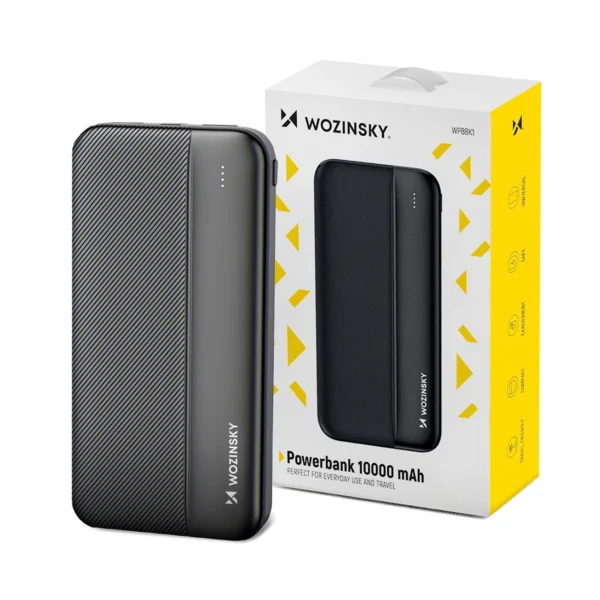 Wozinsky powerbank Li-Po 10000mAh 2 x USB black (WPBBK1)eng