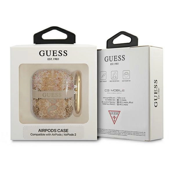 Guess GUA2HHFLD AirPods cover gold/gold Paisley Strap Collectioneng