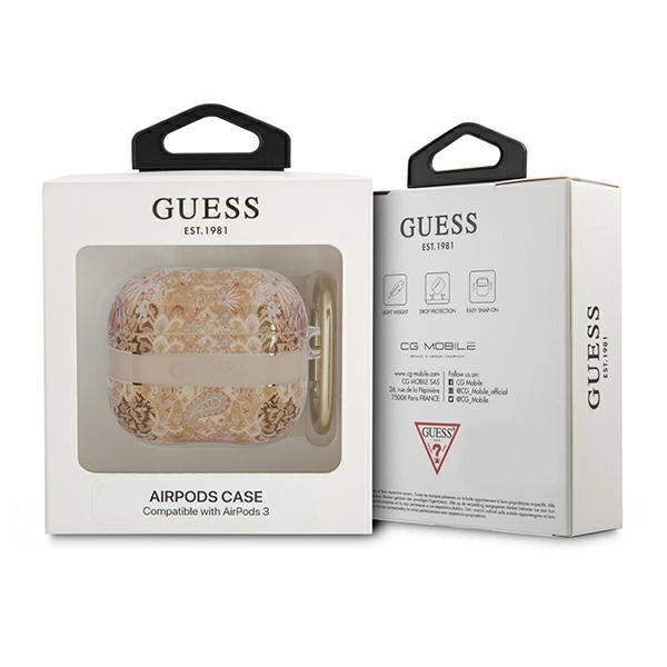 Guess GUA3HHFLD AirPods 3 cover gold/gold Paisley Strap Collectioneng
