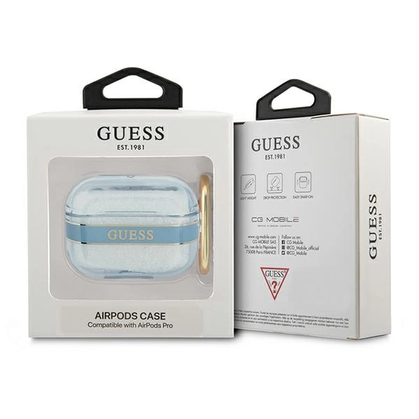 Guess GUAPHHTSB AirPods Pro cover blue/blue Strap Collectioneng